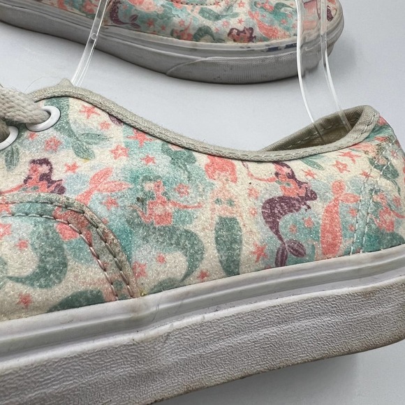 Vans Glitter Shimmer Mermaid Skater Sneaker Lace Up Shoes Short Top Women's 8 - Picture 5 of 12